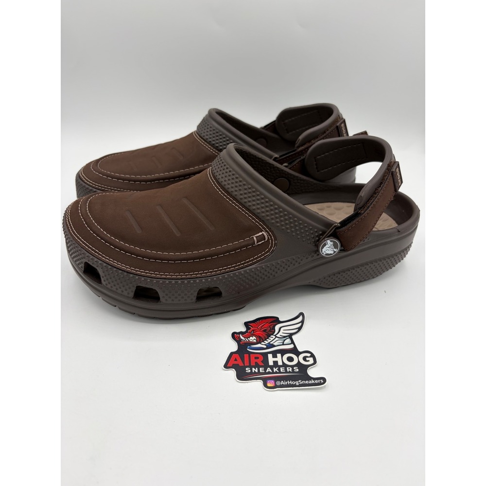 Crocs Yukon Vista II LiteRide Clog Men 9 Espresso Mushroom Brown 207689-23D NIB
